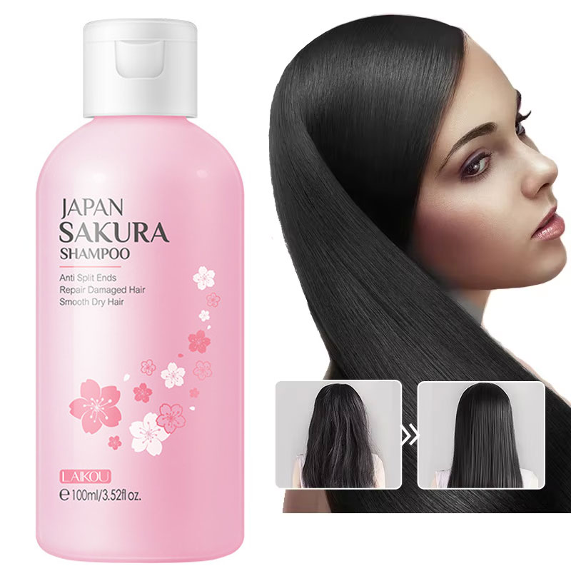 LAIKOU Japón Sakura champú rep - Hair Care Korean Products reseña y precio